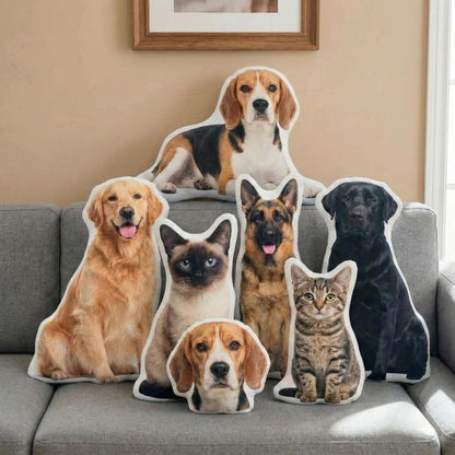 Custom Pet Pillow, Personalized Dog Cat Photo Cushion, Pet Memorial Gift