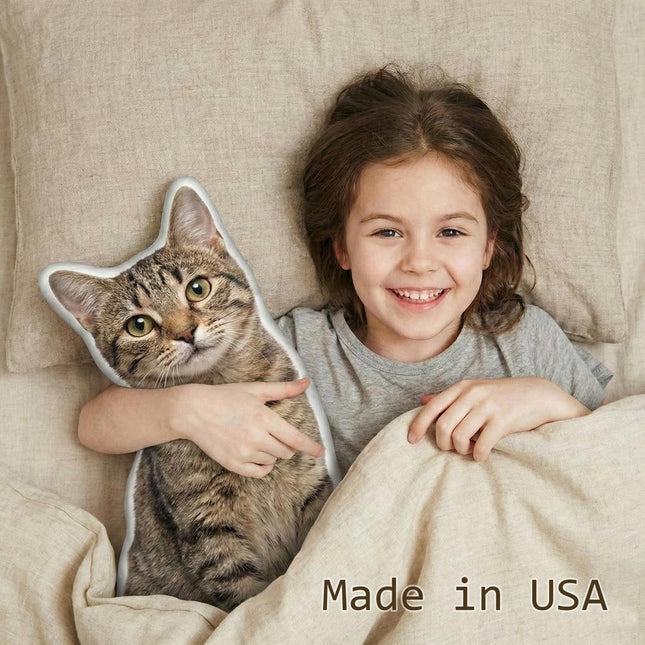 Custom Pet Pillow, Personalized Dog Cat Photo Cushion, Pet Memorial Gift