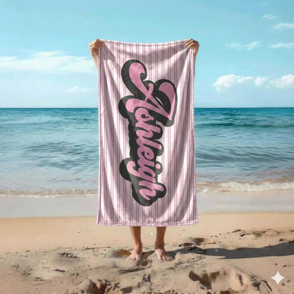RETRO Multi Style personalized gifts, Beach Towel With Name, Birthday Vacation Gift, girl gift