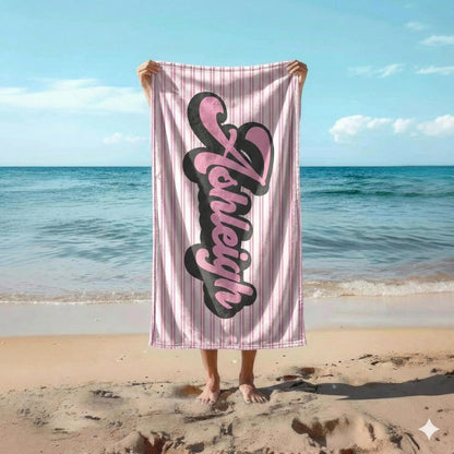 RETRO Multi Style personalized gifts, Beach Towel With Name, Birthday Vacation Gift, girl gift