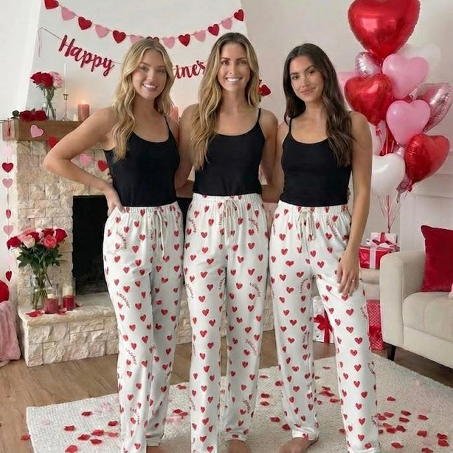 Custom Checker Pajama Pants: Personalized Name, valentine gift