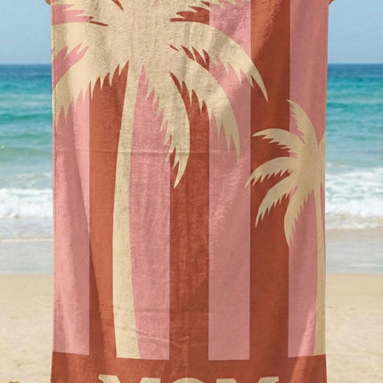 Personalized Retro Beach Towel: Custom Name, Vibrant Colors