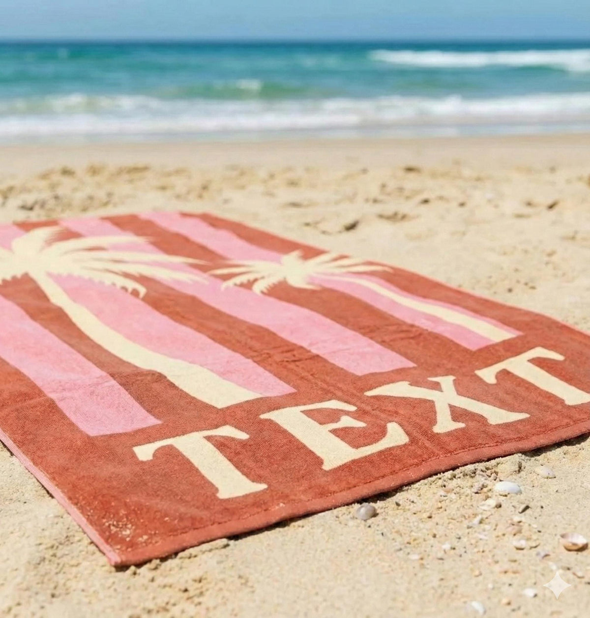 Personalized Retro Beach Towel: Custom Name, Vibrant Colors