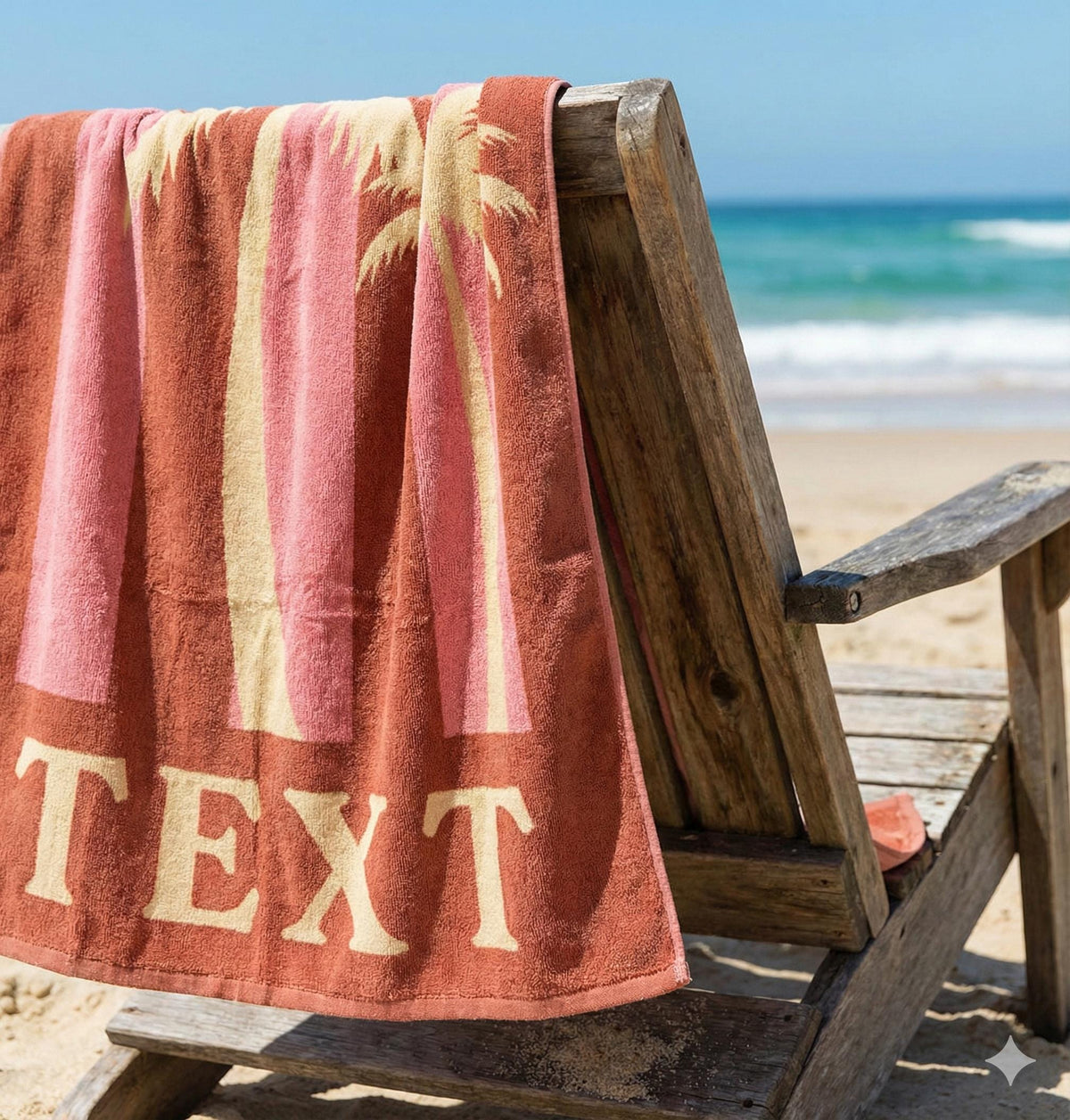 Personalized Retro Beach Towel: Custom Name, Vibrant Colors