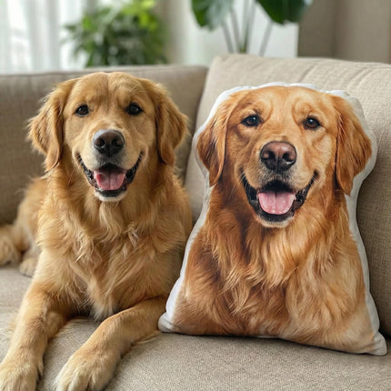 Custom Pet Pillow, Personalized Dog Cat Photo Cushion, Pet Memorial Gift