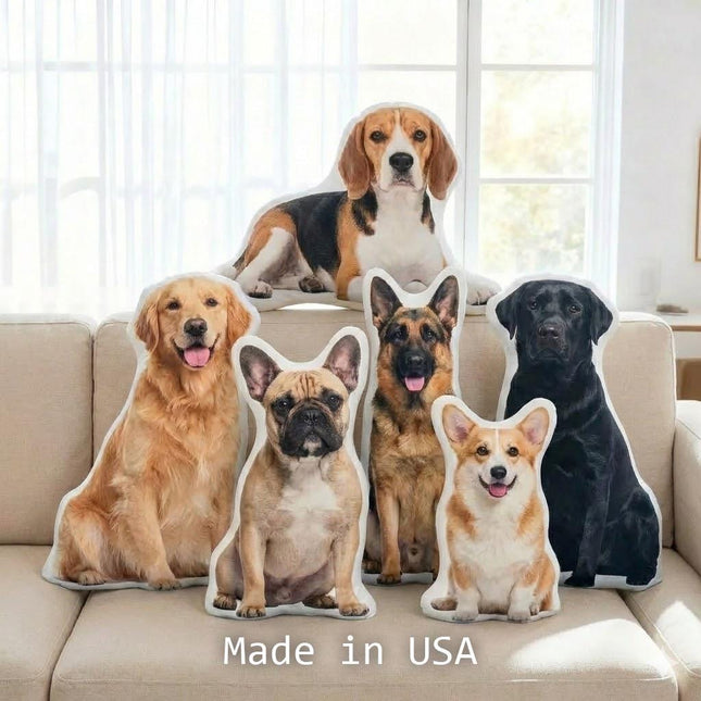 Custom Pet Pillow, Personalized Dog Cat Photo Cushion, Pet Memorial Gift