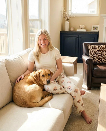 Personalized Pet Photo Pajama, Custom Dog & Cat Portrait PJs, Family Matching Loungewear