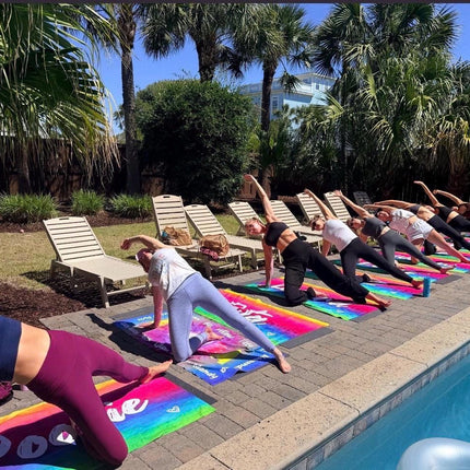 Personalized Tie Dye Beach Towel: Custom Name Bath & Pool Towel