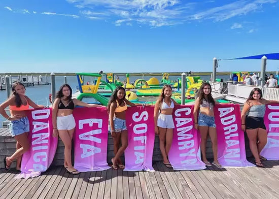 Personalized Beach Towel: Bold Font Custom Name Pool Towel
