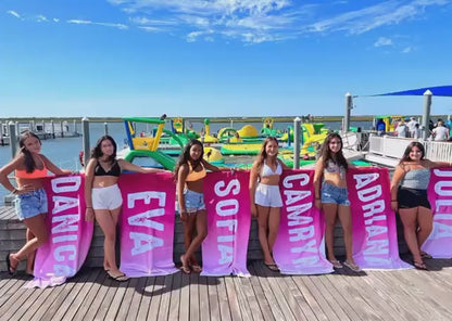 Personalized Beach Towel: Bold Font Custom Name Pool Towel