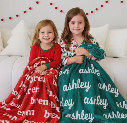 Personalized Checker Design Blanket – Custom Minky or Sherpa