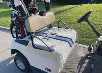 Monogram Personalization Name  Design Premium Cloth Golf Cart Seat Cover