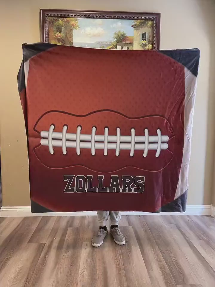 Sports Design Plush Blanket Plush Minky Personalized Baby Name Blanket