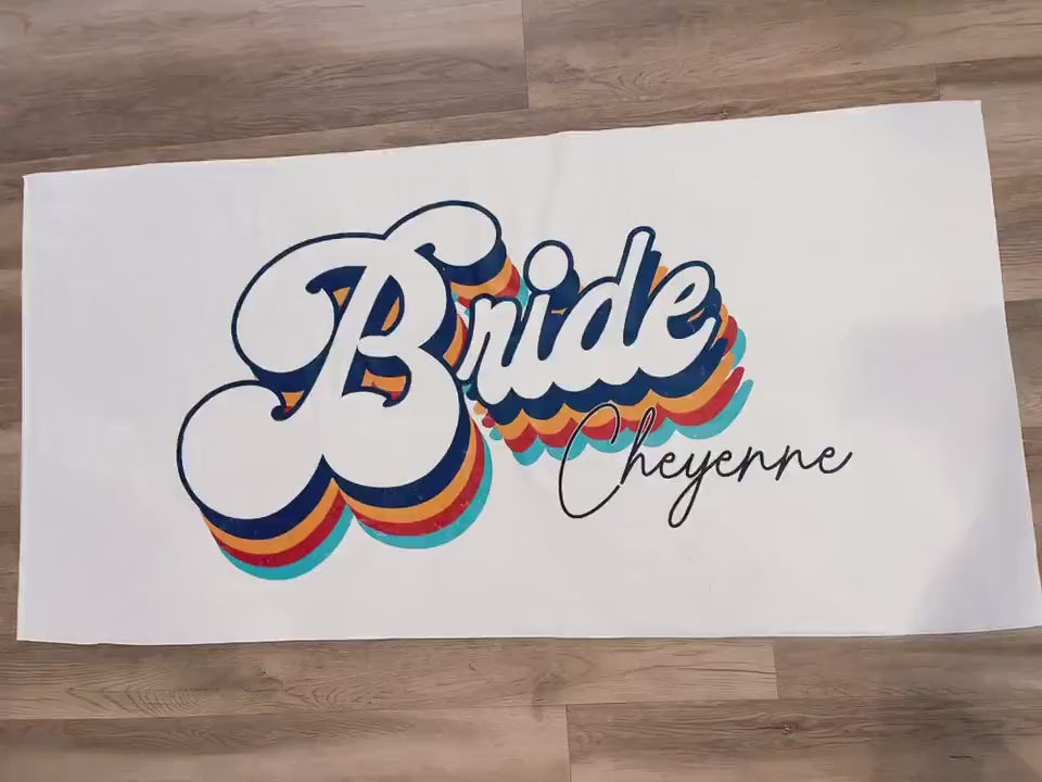 NEW Style - Bride, Mr or Mrs Beach Personalized Beach Towels, Honeymoon Gift, His and Hers Newlywed Gift, Personalized Wedding Gift