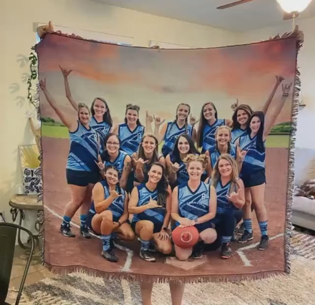 Custom Tapestry Blanket: Personalized Gift for Mom, Woven Handwriting Custom Throw or Men, Mother’s Day, Grandparent, Cotton Anniversary