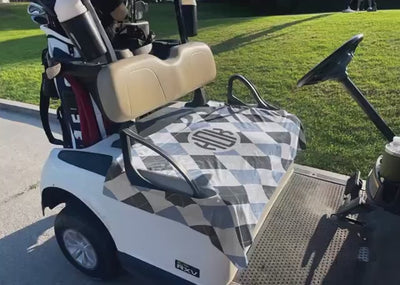 Custom Monogrammed Premium Cloth Golf Cart Seat Cover