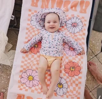 RETRO Multi Style Personalized Beach Towel Name Bath Towel Custom Pool Towel Beach Towel With Name Outside Birthday Vacation Gift