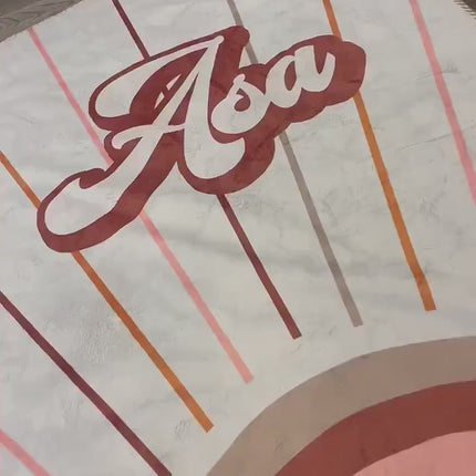 Script Style Couple Personalized Blanket, Custom Anniversary Gift