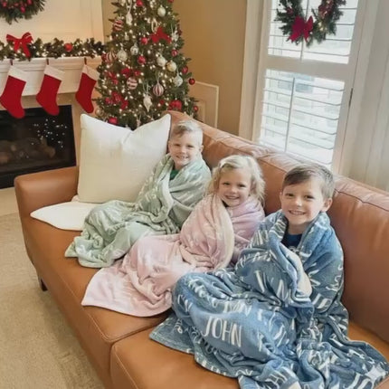 Personalized Kids Name Blanket: Custom Minky or Sherpa Fleece