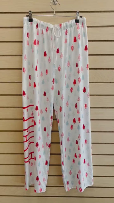 I LOVE YOU Pajama, Red and Green  Pajama pants winter Pajama Pants