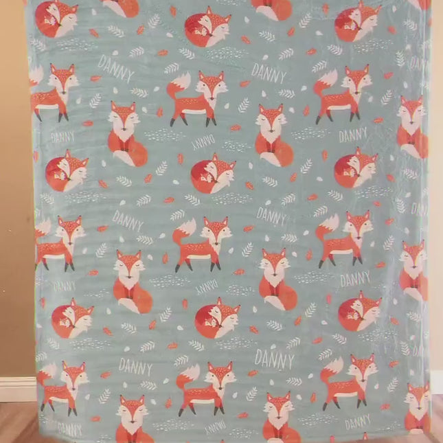 Personalized Fire Truck Blanket: Minky or Sherpa Baby Blanket