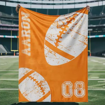 Personalized Sports Team Blanket: Custom Name Minky or Sherpa