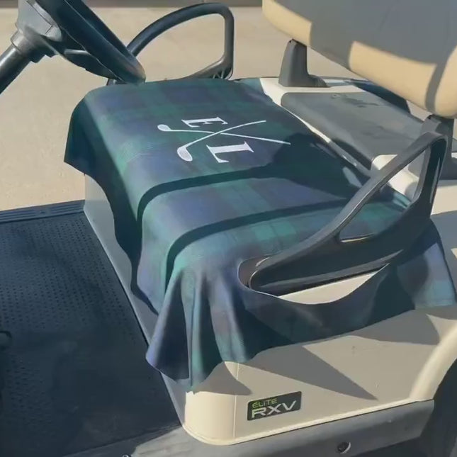 Monogrammed Golf Cart Seat Cover, Personalized Premium Cloth