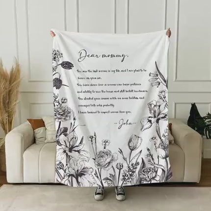 Personalized Love Letter Blanket: Custom Minky Fleece Throw