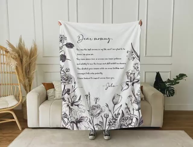 Personalized Love Letter Blanket: Custom Minky Fleece Throw