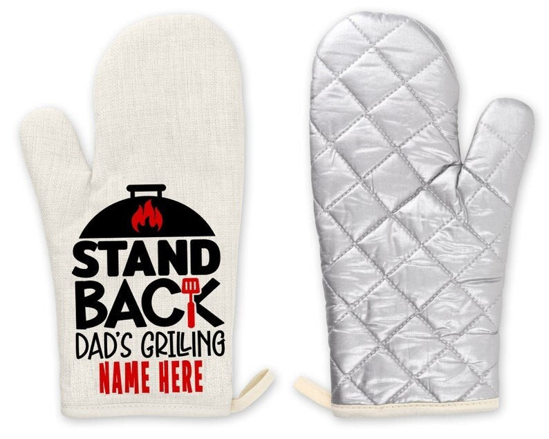 Custom Name Oven Mitt Get Dad or Mom A Unique Gift And Design Him His Own Custom Oven Glove