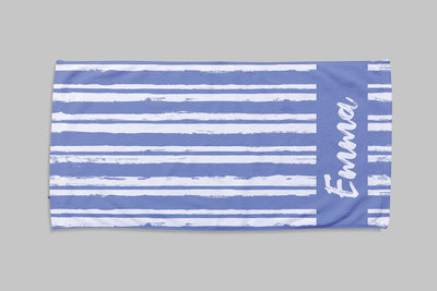 Script Line Style Personalized Beach Towel Personalized Name Bath Towel Custom Pool Towel Beach Towel With Name Outside Birthday Gift - CustomCooper