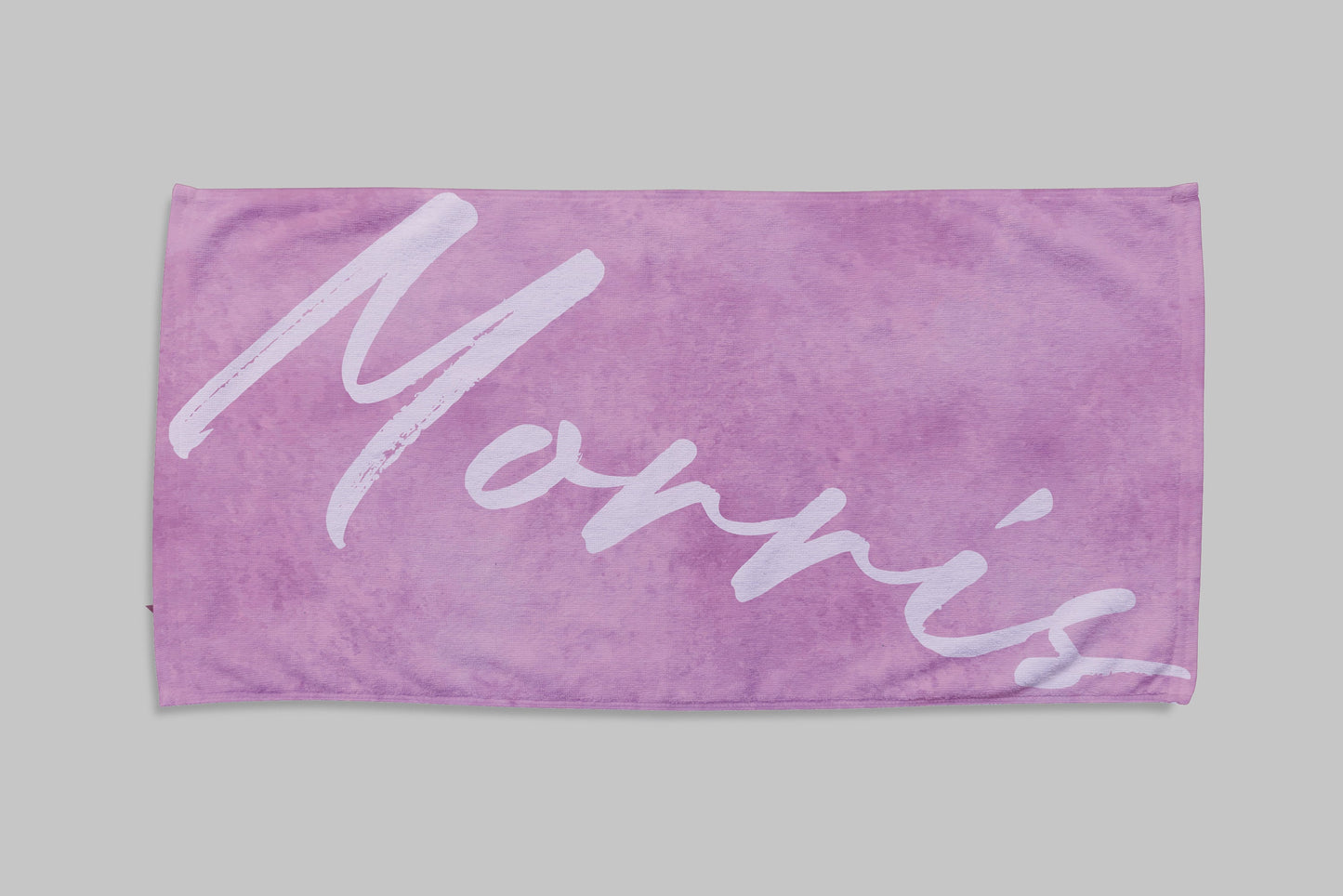 Watercolor with Scripty Style Personalized Beach Towel Custom Pool Towel Beach Towel With Name Outside Birthday Vacation Gift