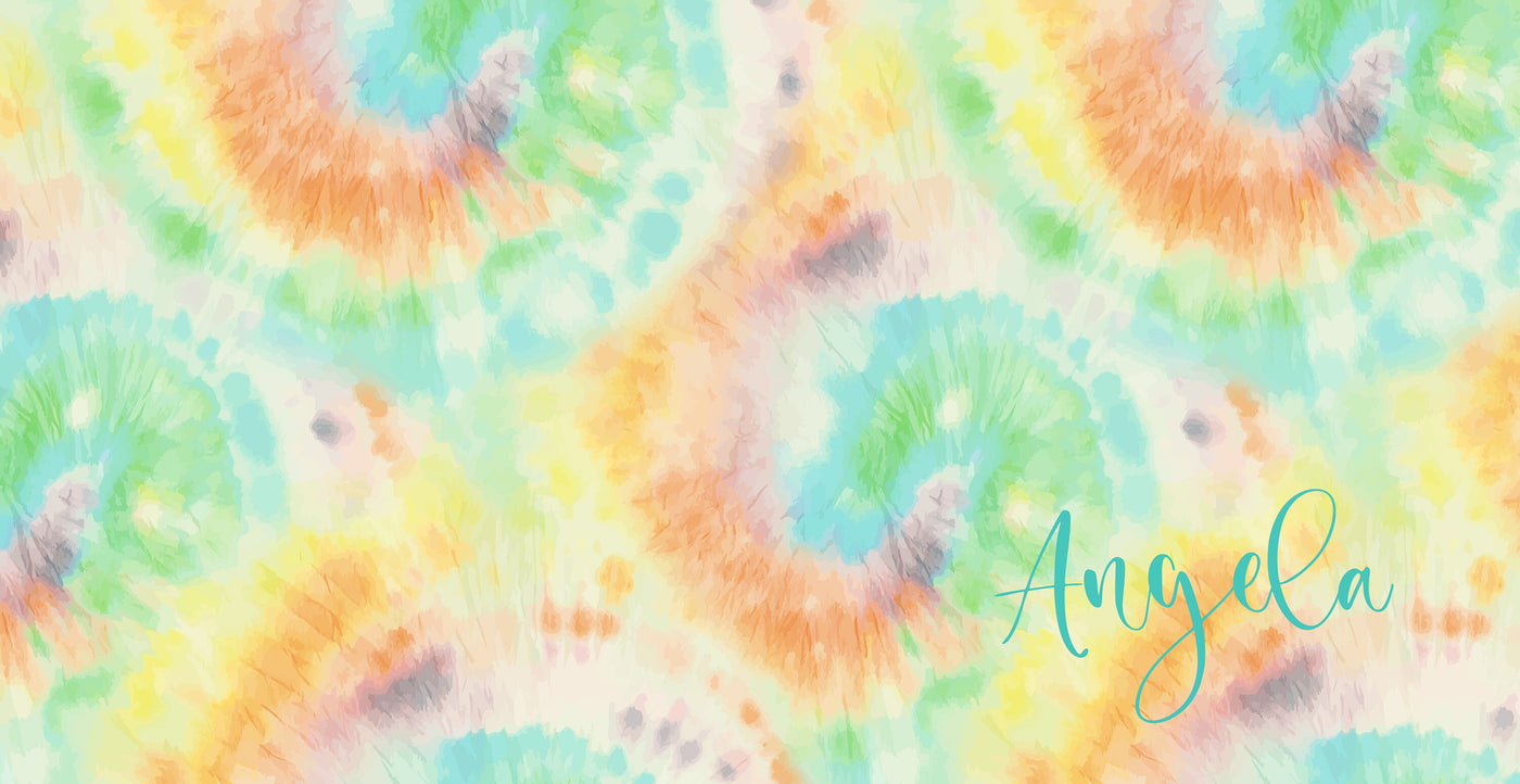 Multi-Color Tie Dye Style Personalize Beach Towel - Personalized Name Bath Towel Custom Pool Towel Beach Towel Name Outside Birthday Gift - CustomCooper