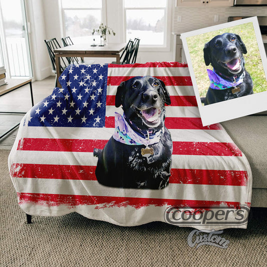 Custom Pet Blanket Using Pet Photo + Name Custom Dog Blanket Personalized Dog Blankets Cat Picture Blanket Pet Photo Blanket Customized Gift