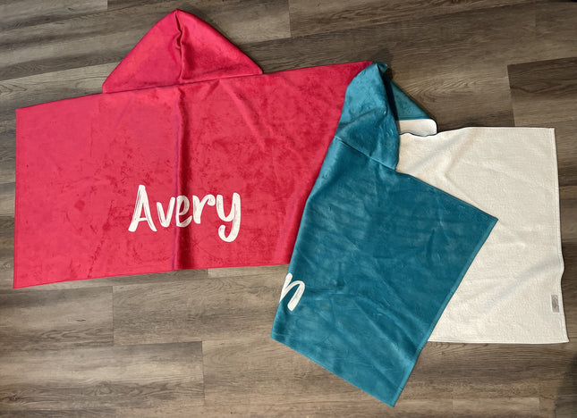 Hooded Towel For Kids, Personalized Hooded Towels for Toddlers, Beach Towel Hoodie, Hooded Beach Towels, Beach Towels for Babies and Toddler - CustomCooper