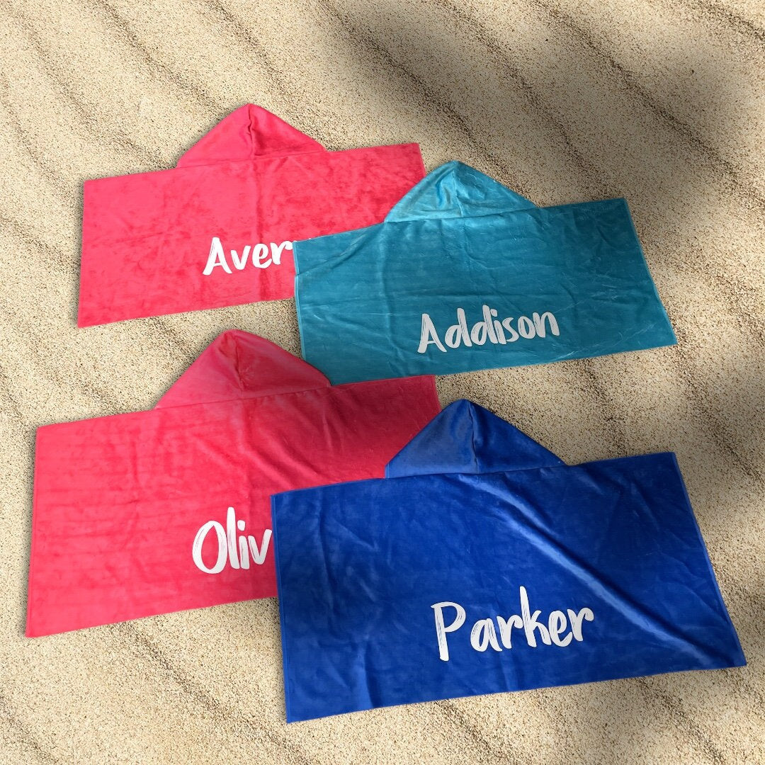 Hooded Towel For Kids, Personalized Hooded Towels for Toddlers, Beach Towel Hoodie, Hooded Beach Towels, Beach Towels for Babies and Toddler - CustomCooper