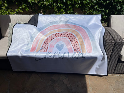 Personalized Water Repellent Picnic Blanket - Made in USA (59"x50") - CustomCooper