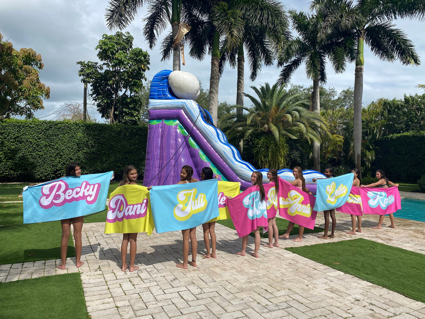 RETRO Style Personalized Beach Towel Personalized Name Bath Towel Custom Pool Towel Beach Towel With Name Outside Birthday Vacation Gift - CustomCooper