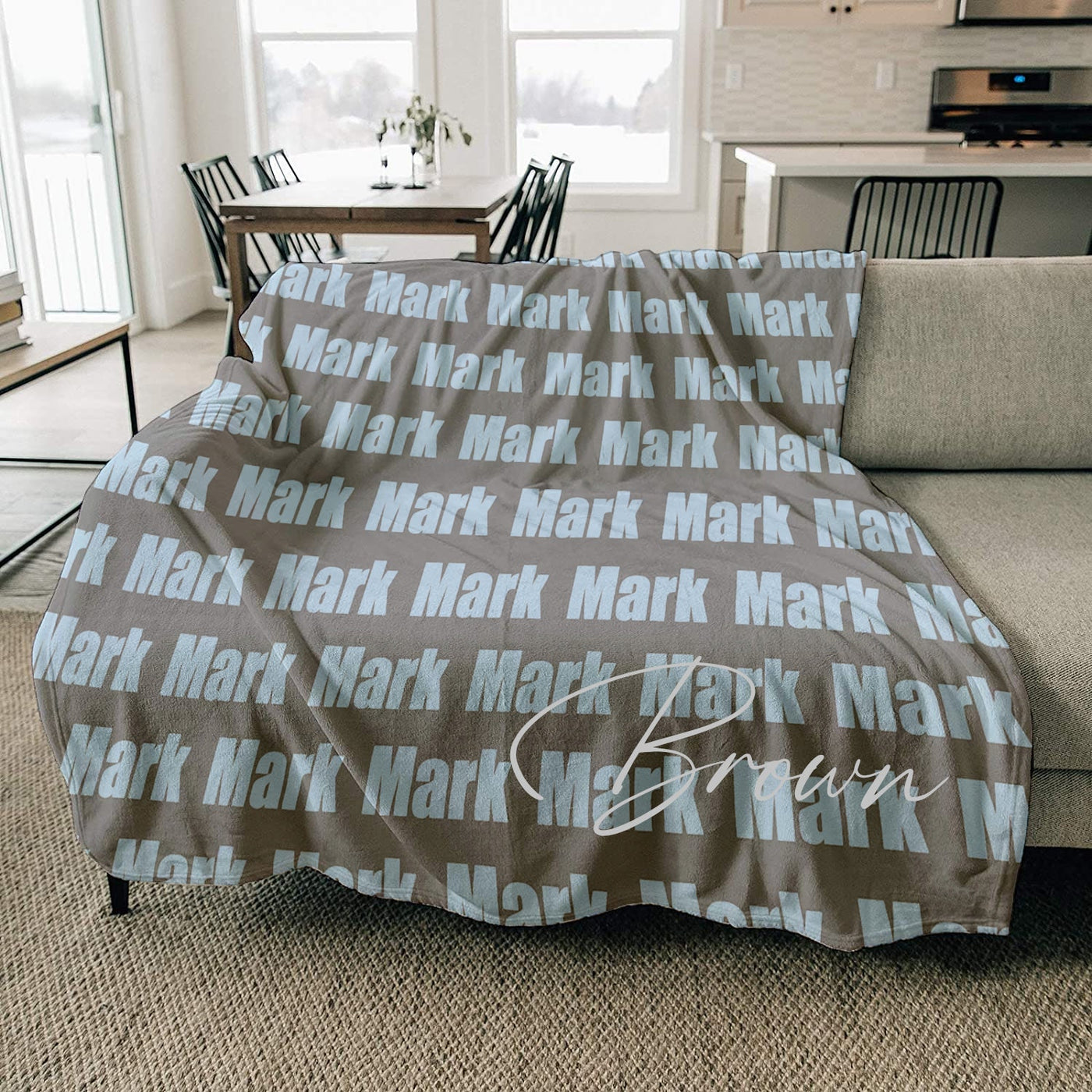 Personalized bold font blanket with Name, Custom blanket gift, Baby name blanket, Fathers day gift , Birthday Gift,  Anniversary Gift. - CustomCooper
