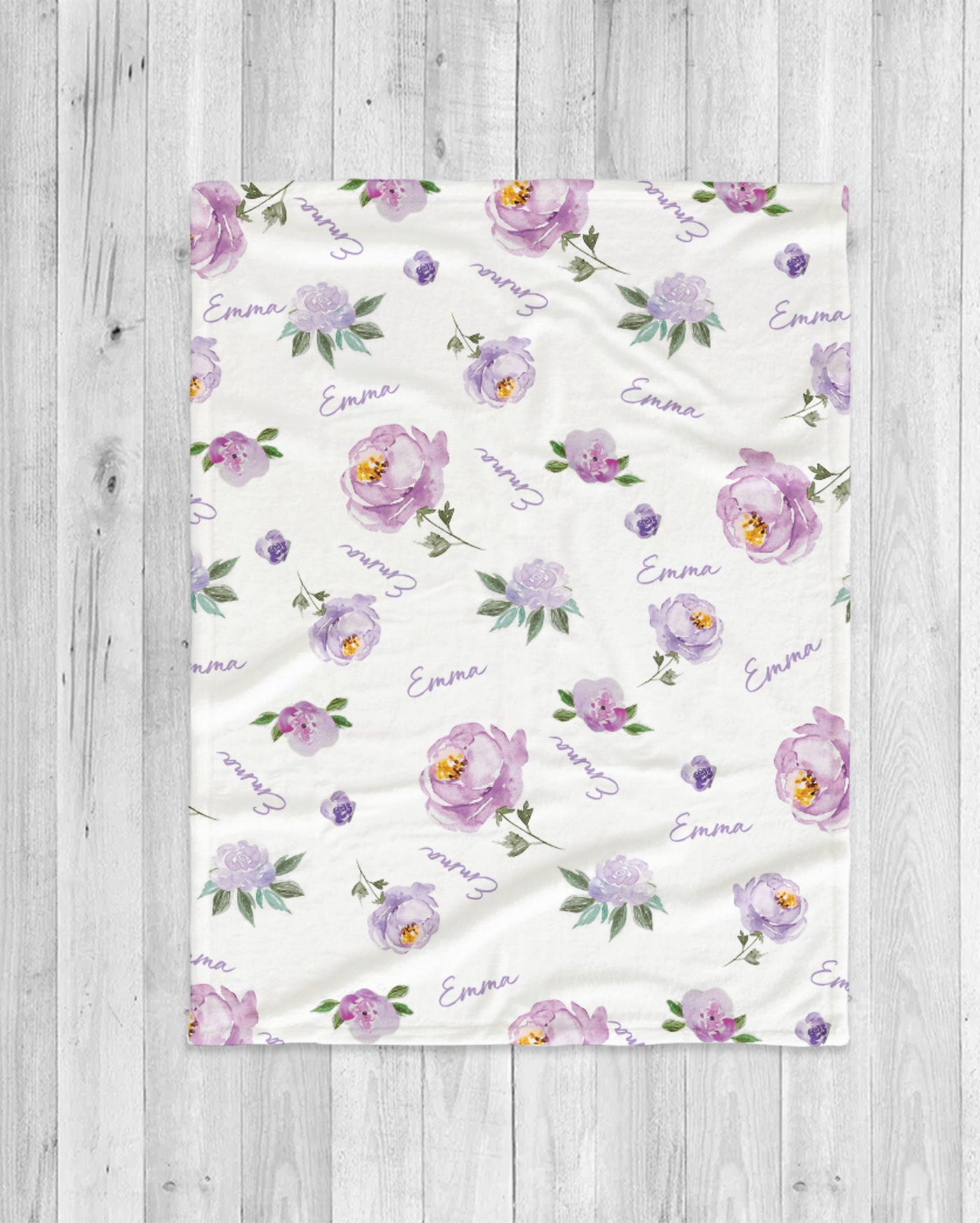 Water Paint flowers Name blanket, Personalized blanket with Name, Custom blanket gift, Personalized gift, Birthday Gift, Baby blanket - CustomCooper