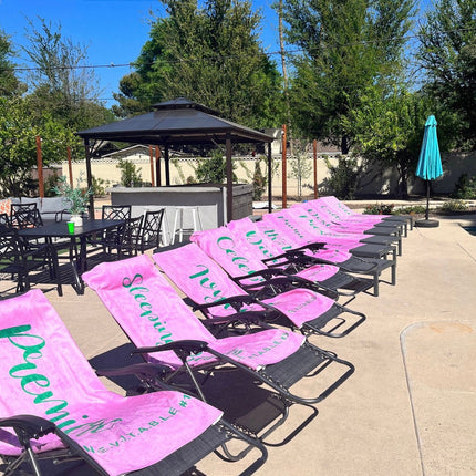 Scripty Style Personalized Beach Towel Personalized Name Bath Towel Custom Pool Towel Beach Towel With Name Outside Birthday Vacation Gift - CustomCooper