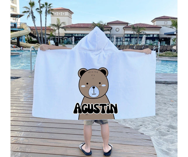 Hooded Animal Style Towel For Kids, Personalized Hooded Towels for Toddlers, Beach Towel Hoodie,  Beach Towels for Babies and Toddler - CustomCooper