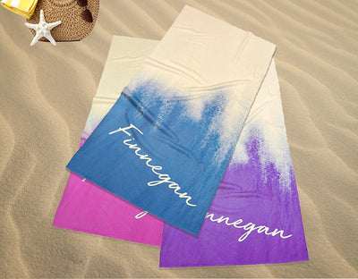 Personalized Round Tie Dye Design Beach Towel, Personalized Beach Towel Personalized Name Bath Towel Custom Pool Towel Birthday Vacation - CustomCooper