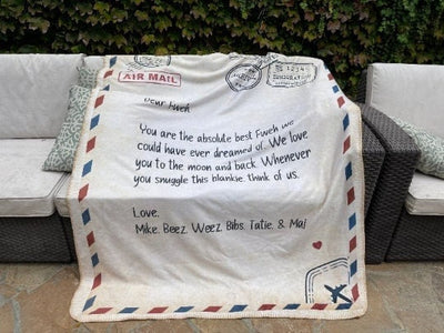 Personalized Love Letter Blanket, Handwriting Blankets for Mom, Dad, Father's Day, Grandparent, Wedding, Anniversary - CustomCooper