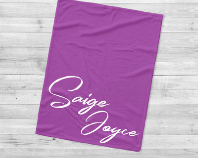 Scripty  Personalized Blankets with Name for Boys Girls Adult, Sparkling Print Personalized Blankets Gift - CustomCooper