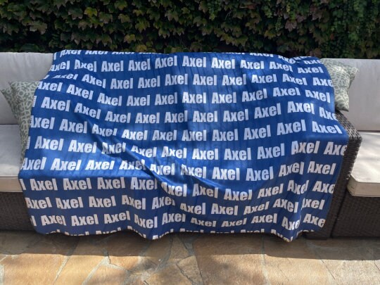Multi Smile Personalized Blankets with Name for Boys Girls Adult, Sparkling Print Personalized Blankets Gift - CustomCooper