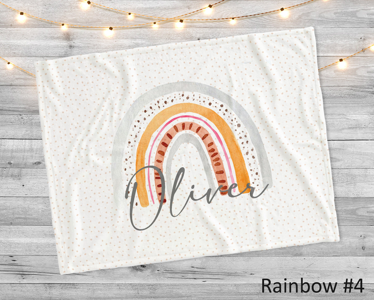 Watercolor Paint  Rainbow with personalize name blanket, Minky or Sherpa custom blanket, Baby blanket, birthday gift idea