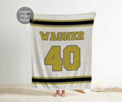 Sports Jersey Personalized blanket, Minky or Sherpa custom blanket, personalization blanket, birthday gift idea - CustomCooper