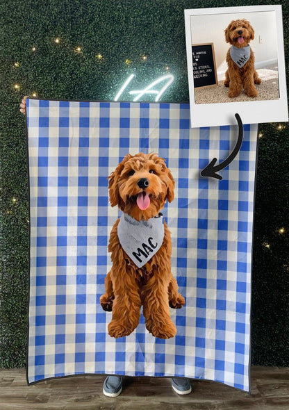 Personalized Water Repellent Picnic Blanket - Made in USA (59"x50")