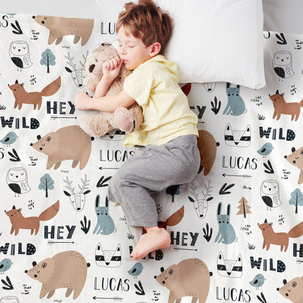 Kids Construction Toy Design Personalize blanket, Minky or Sherpa custom blanket, Baby blanket, Kids Blanket, birthday gift idea - CustomCooper